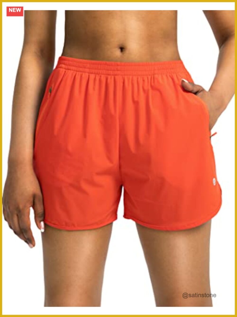 Women's Running Shorts with Zipper Pockets Quick Dry Athletic Workout Gym 3" - Picture 2 of 6